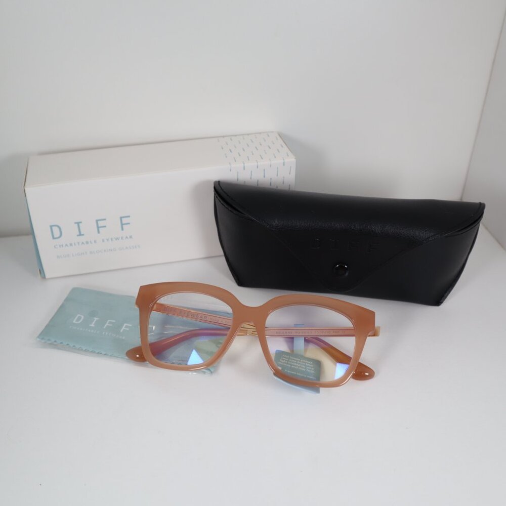 DIFF EYEWEAR BELLA XS RQ-BB163 Rustique Blue Light Glasses 50-17-142mm